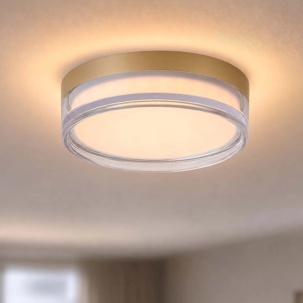 Lampe de plafond Button Ø 23cm d’or Searchlight 5,05342E+12