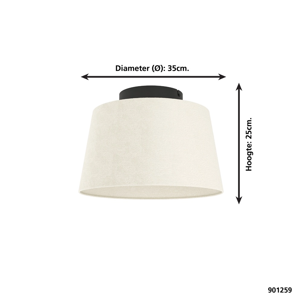 Lampe de plafond Febres Ø 35cm - sable Eglo 9008606312764