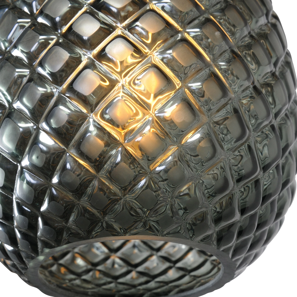 Lampe suspendue noire Pineapple 6 lumières avec verre fumé Masterlight 8718121209920