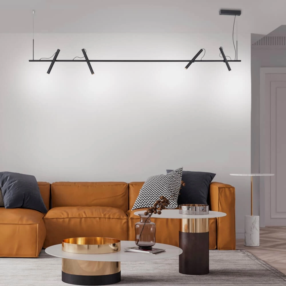 Lampe suspendue design Pure Tutua noir Paul Neuhaus 4012248365540