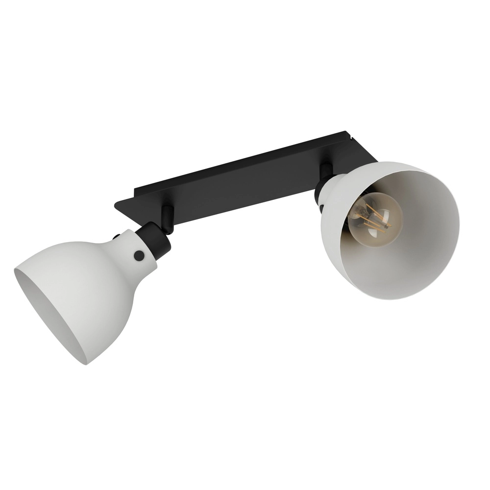 Lampe de plafond grise Matlock 2x E27 - conception