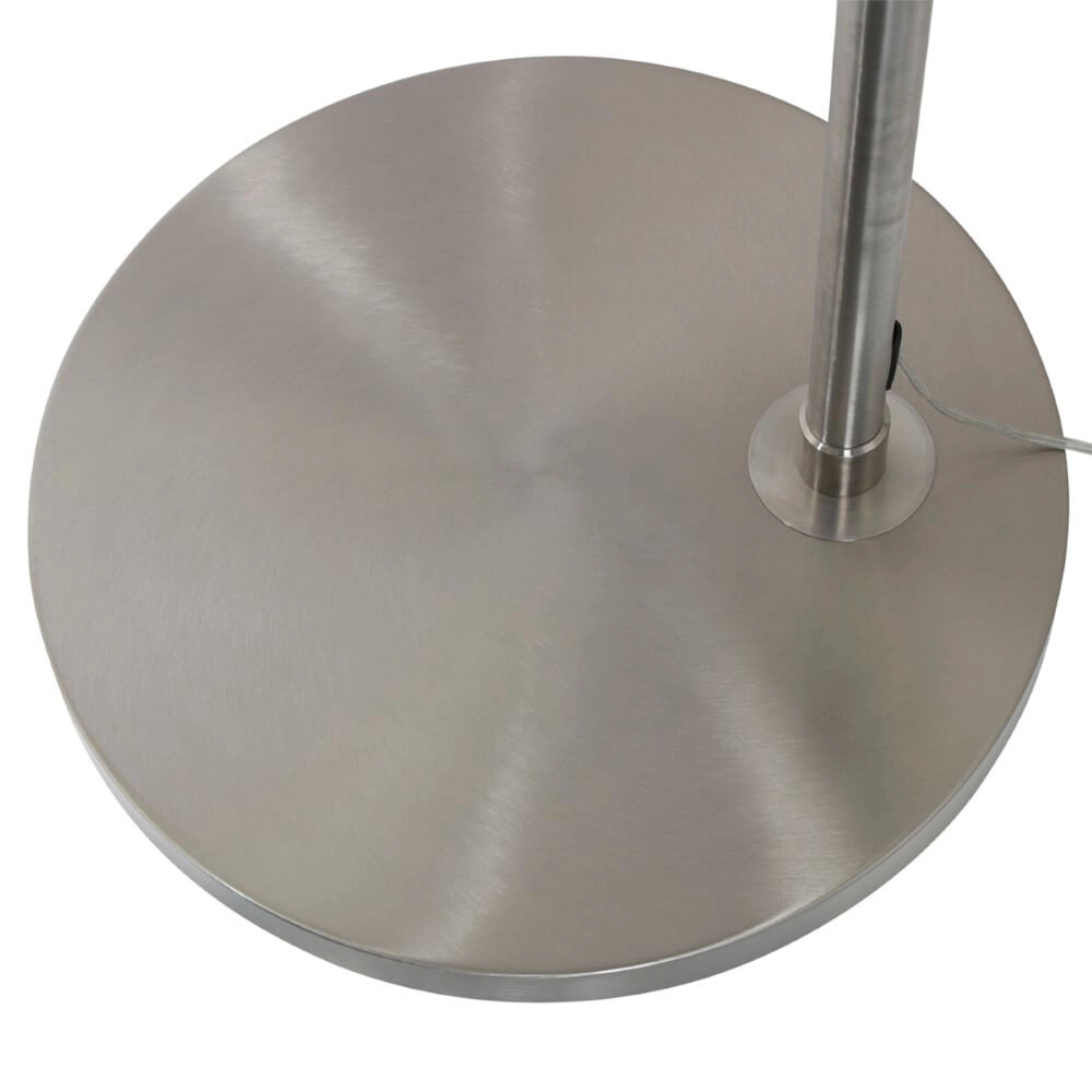 Lampe à arc Gramineus 50 Acier inoxydable avec capot en cuir marron Steinhauer 8712746118322