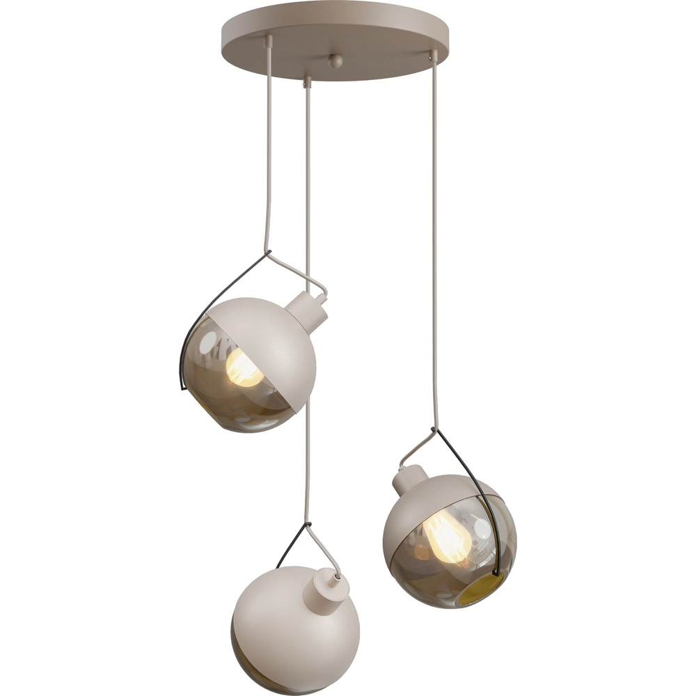 Lampe pendante de conception Opera Terra beige clair 3 Ø 35 cm Masterlight 8718121424231