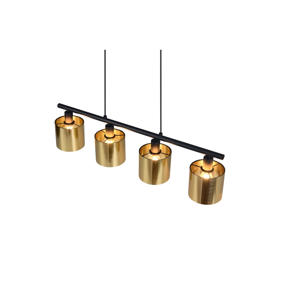 Suspension Jason noir avec or 3 lumières Trio 4017807641165