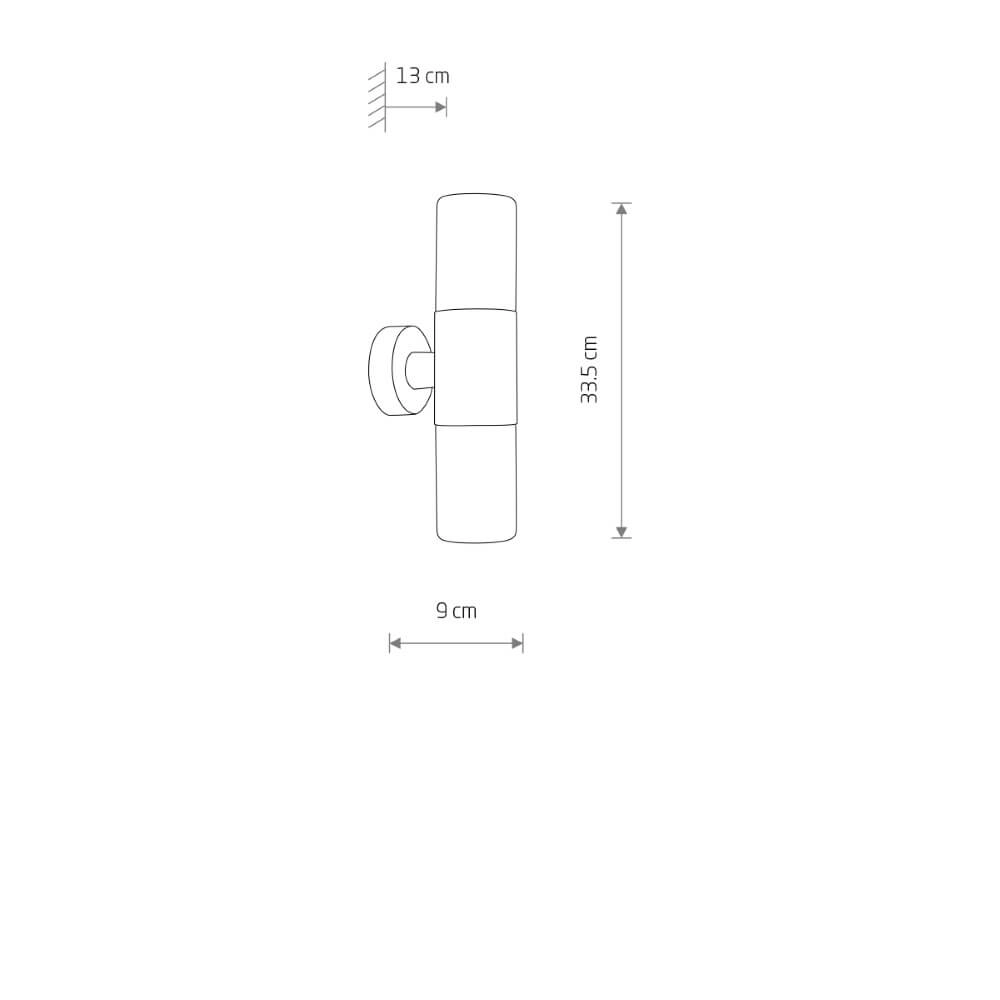 Applique murale design Ida 2 lumières noir Lyora 5903139113724