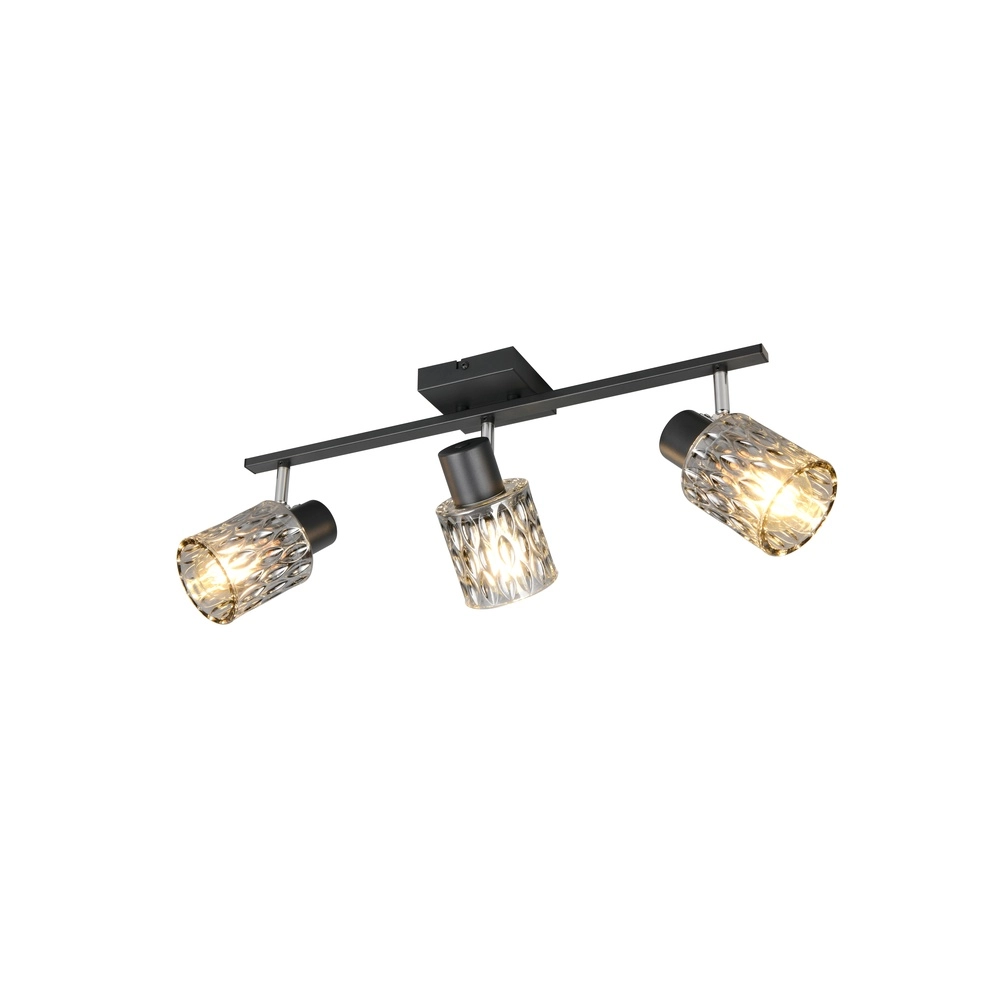 Plafonnier Jack  noir 3 lumières Plafonnier Jack  noir 3 lumières
