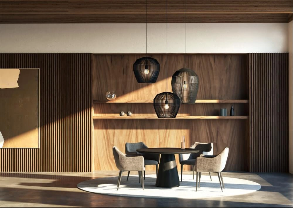 Suspension en rotin Haiti M Ø 50cm noir Lyora 5903139111676