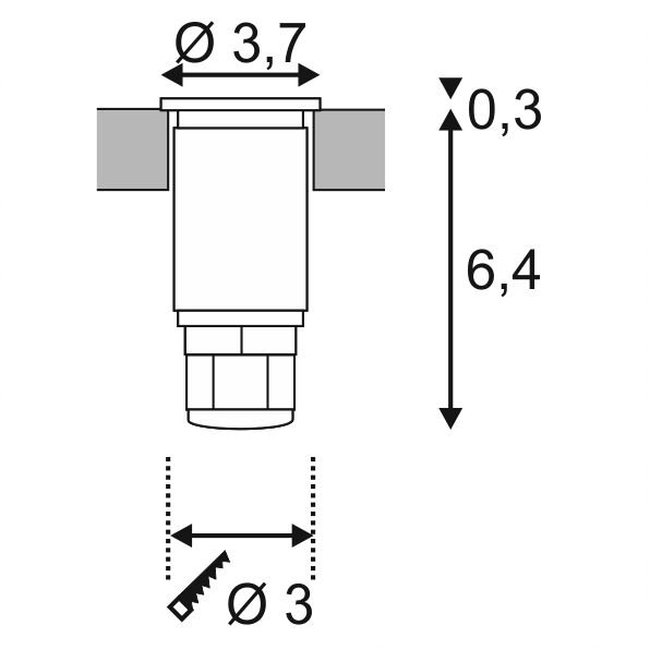 Lampe à LED intégrée Dasar Mini pour l'extérieur SLV 4024163158787