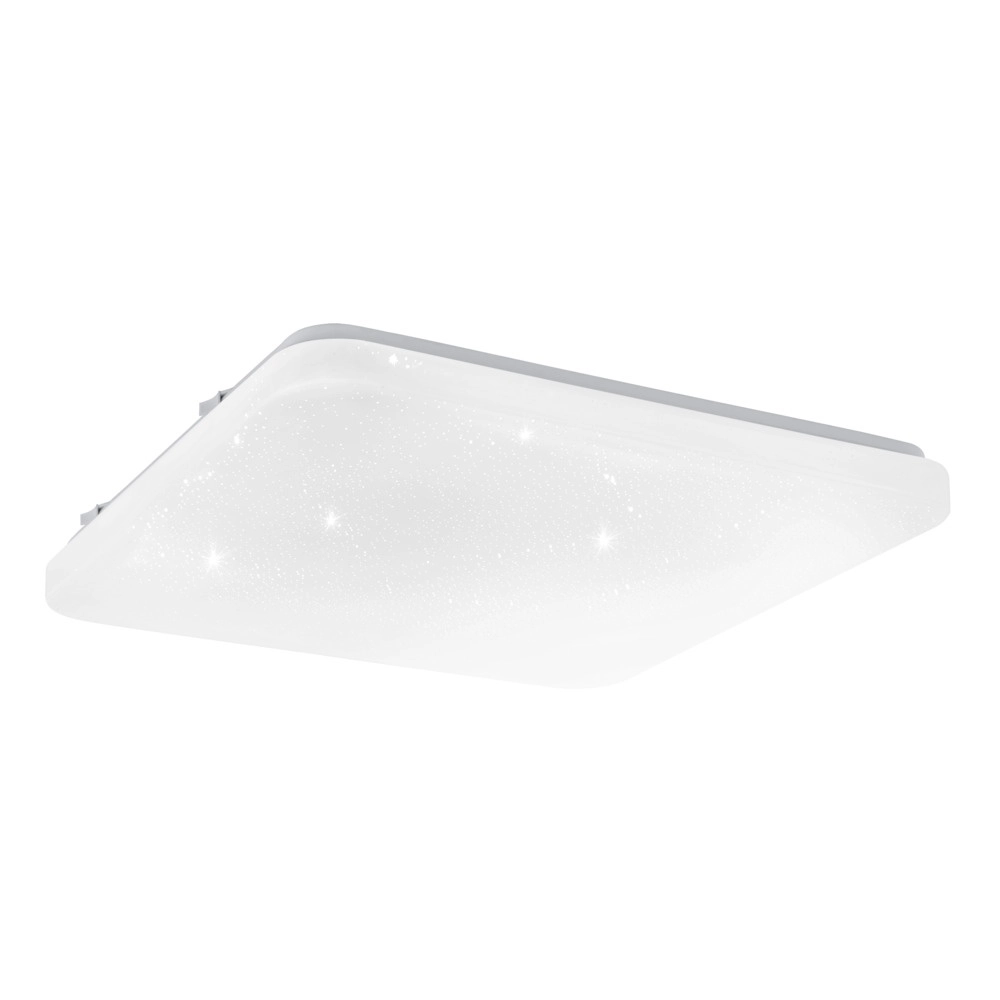 Plafonnier Frania-Ip Carré 33cm Effet Cristal Blanc Plafonnier Frania-Ip Carré 33cm Effet Cristal Blanc