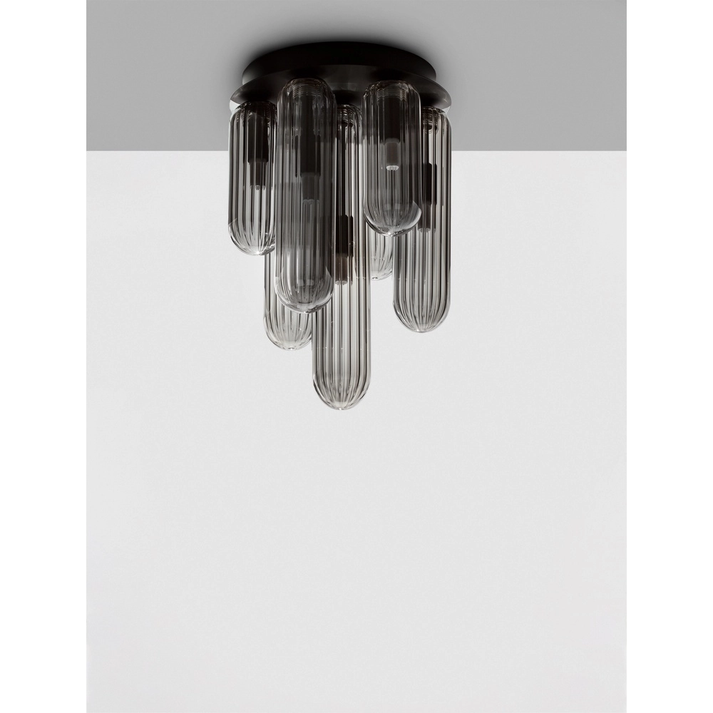 Plafonnier design Gustave noir 7 lumières Lyora 5212017443304