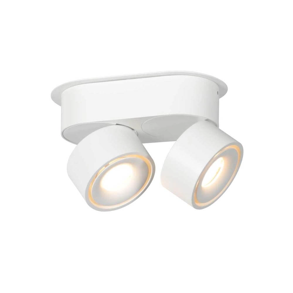 Plafonnier 2 lumières Fez Black Design blanc Steinhauer 8712746177336