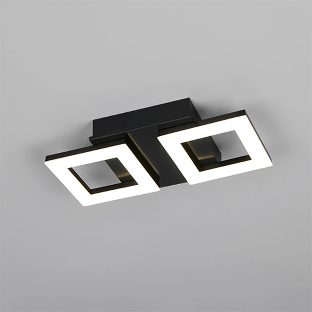 Lampe de plafond à design Cemi Carré noir Trio 4017807704310
