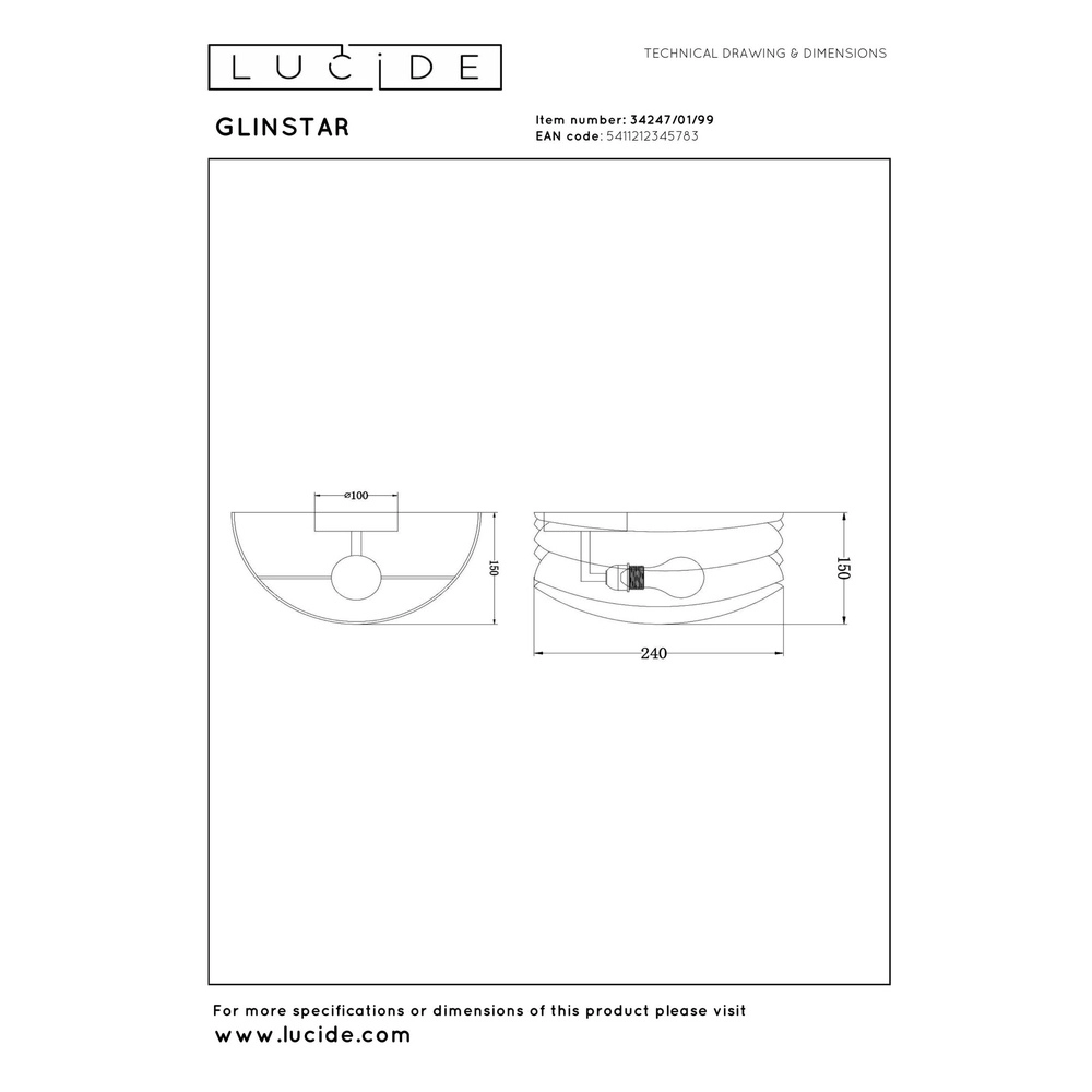 Lampe murale colorée Glinstar Conception Lucide 5411212345783