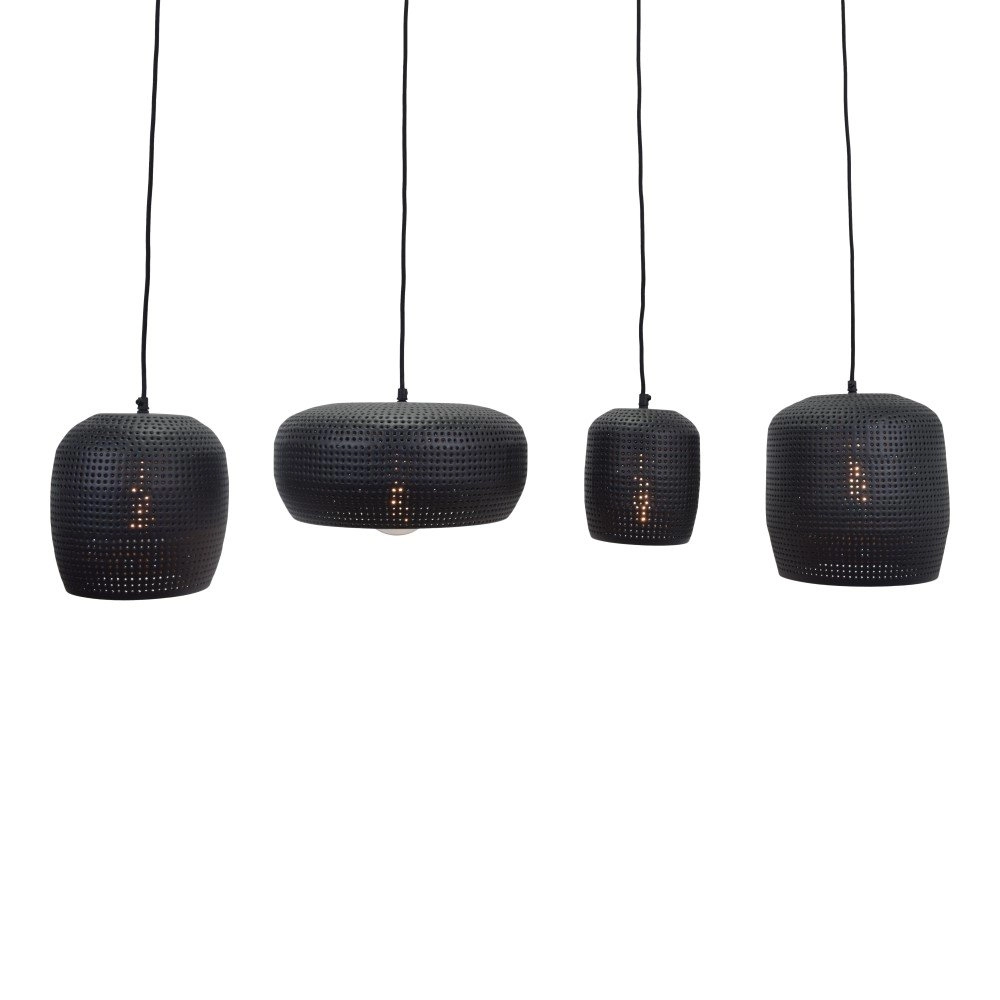 Lampe suspendue Fez 4 lumières 120 cm noir Urban Interiors 8719325467703