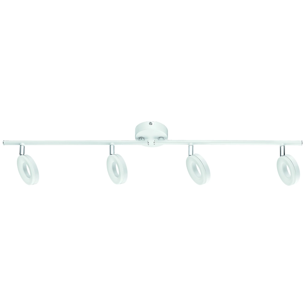 Emplacement monté en surface Oderzo Blanc et chrome à 4 lumières