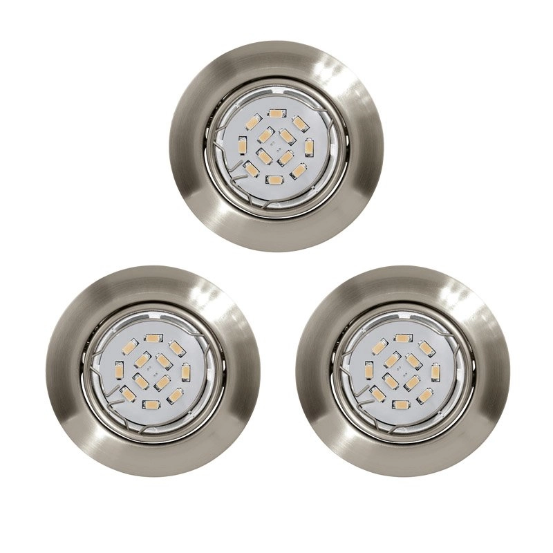 Spot de plafond LED Peneto Round 8,7 cm lot de 3 nickel mat