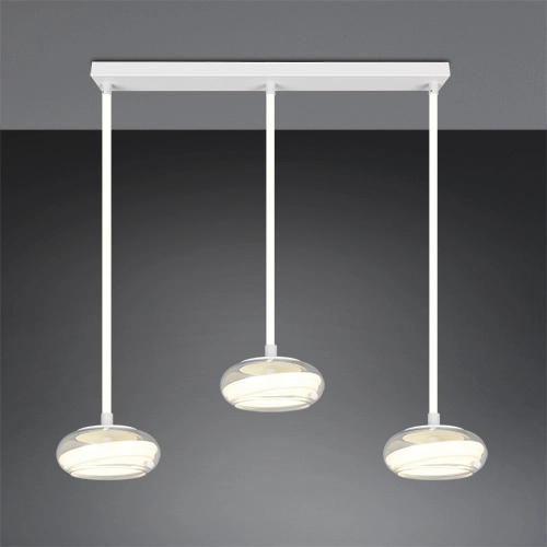 Lampe pendante à 3 lumières Tarsia Blanc Trio 4017807683363