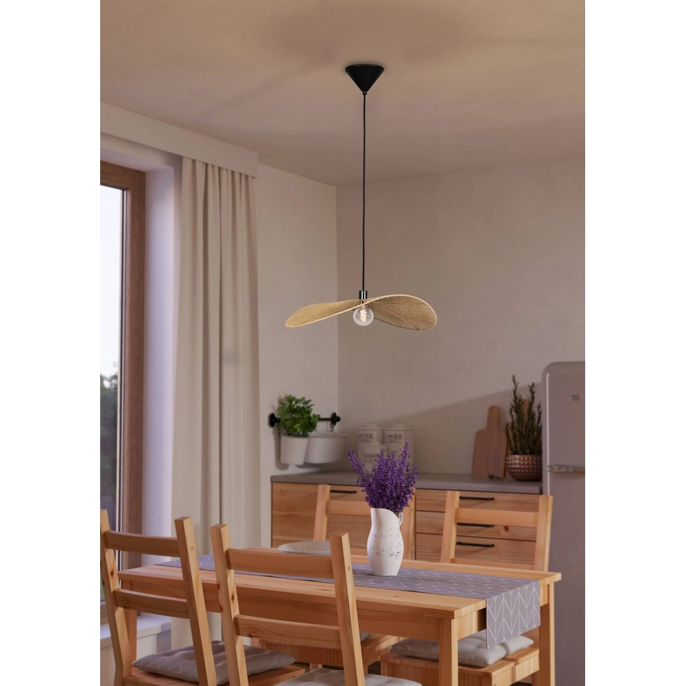 Lampe pendante en rotin Siruela 80 cm - 1x E27 Eglo 9002759319922