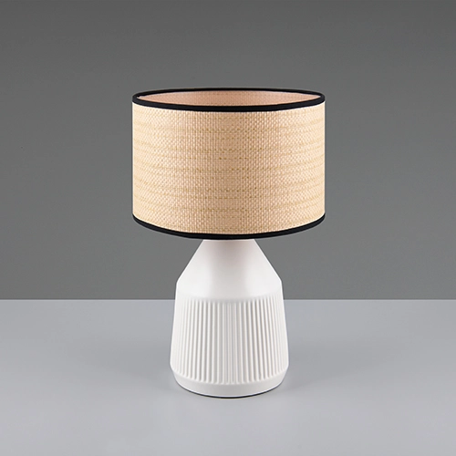 Lampe de table Formentera Ø 28cm blanc Trio 4017807680126