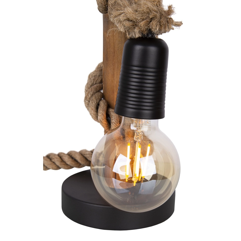 Lampe de table en bois Nerida avec de la corde Globo 9007371475636