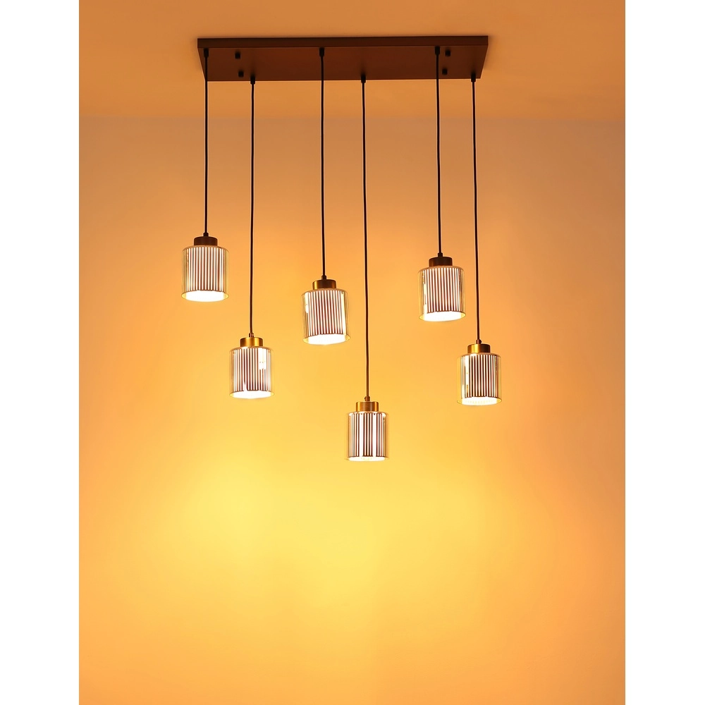 Lampe pendante de conception Felicia Canons à 6 feux en métal canon Globo 9007371528967