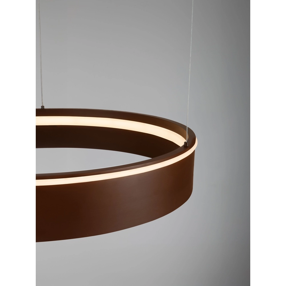Lampe pendante moderne Olivia marron Ø 60cm Lyora 5212017494245