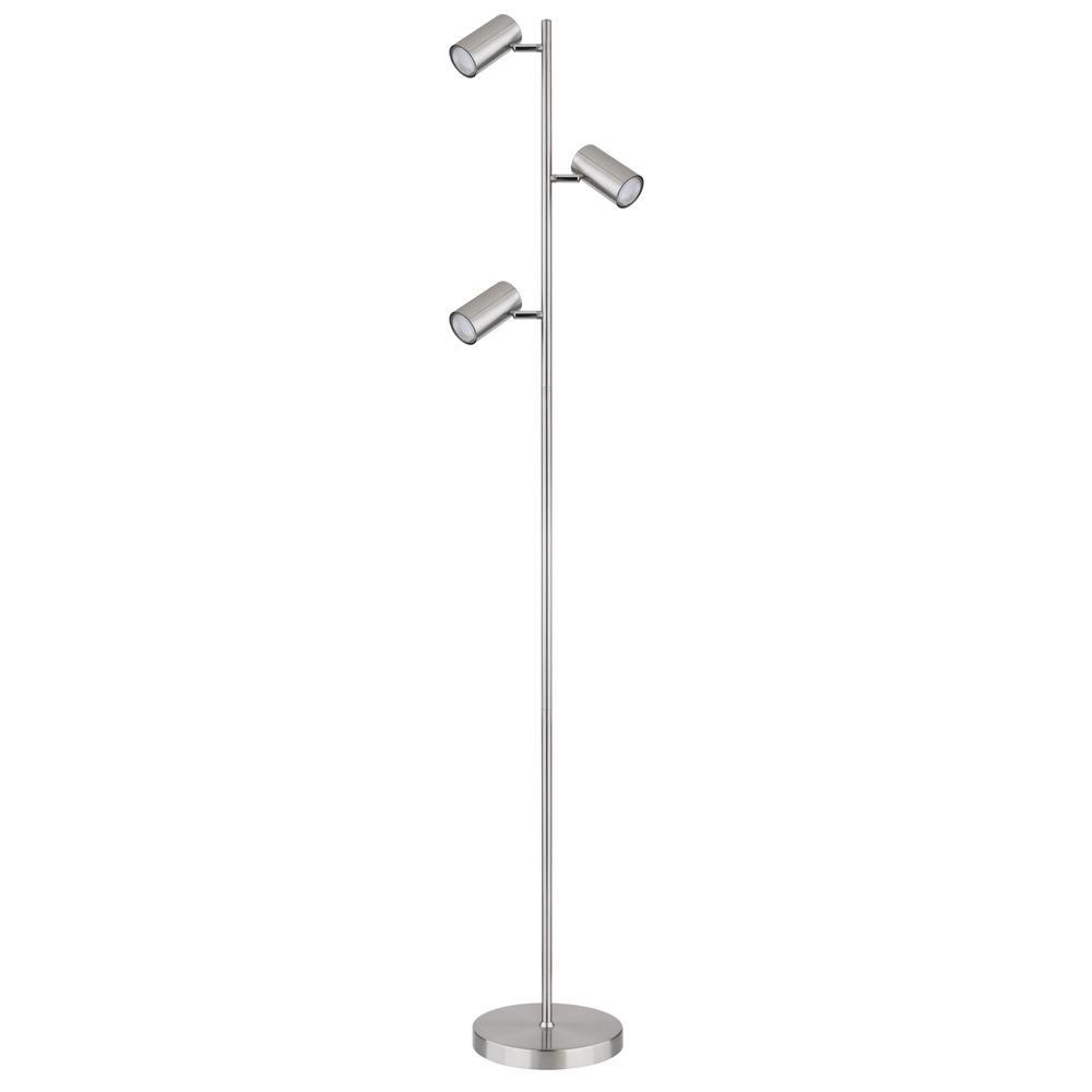 Lampe sur pied à 3 lumières Robby nickel Globo 9007371428854