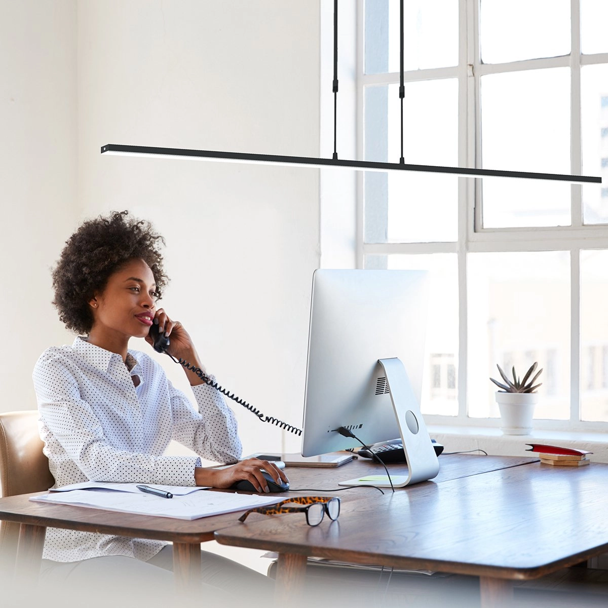 Lampe à suspension LED Zelena noir Steinhauer 8712746122794