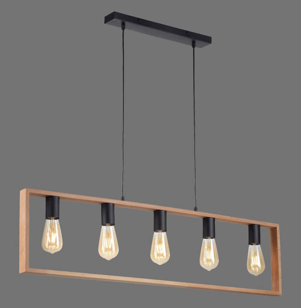 Lampe suspendue rurale Franky 5 lumières Just Light 4043689966447