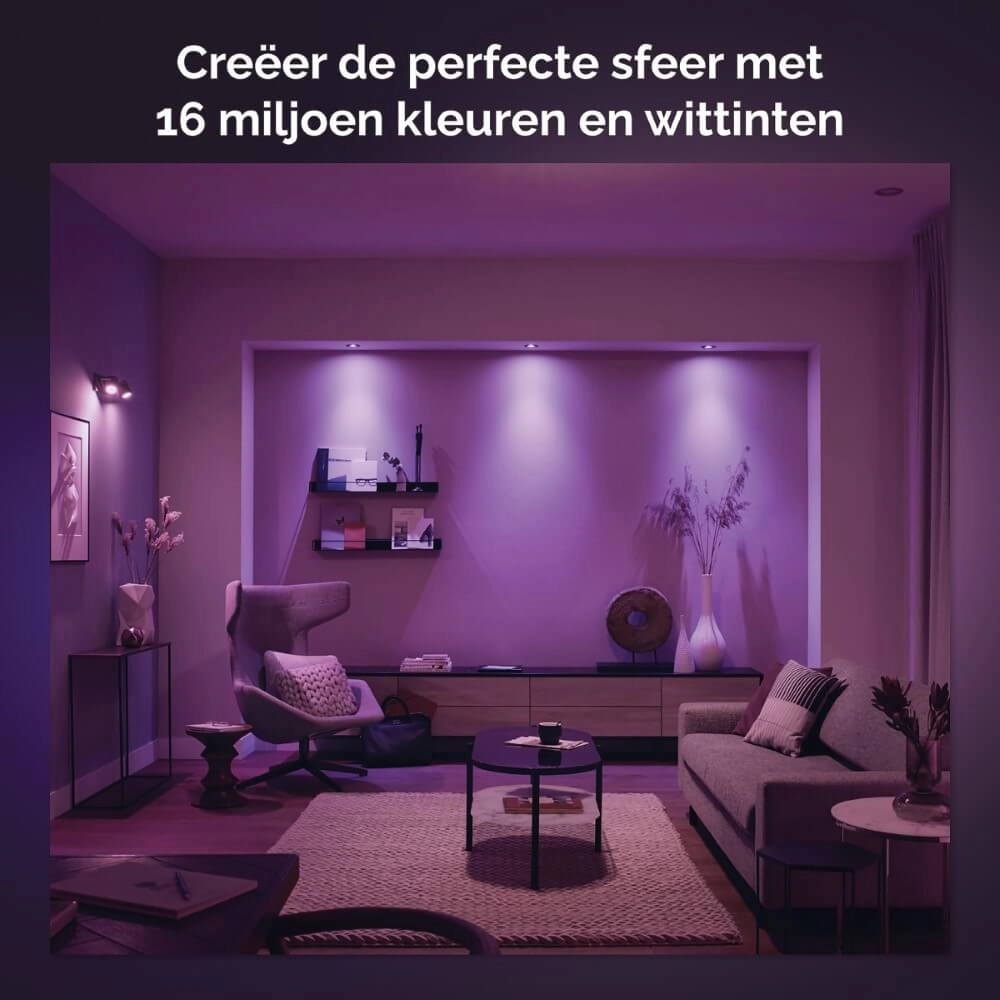 Spot encastrable carré Hue Centura - White and Color blanc orientable Philips 8720169319219