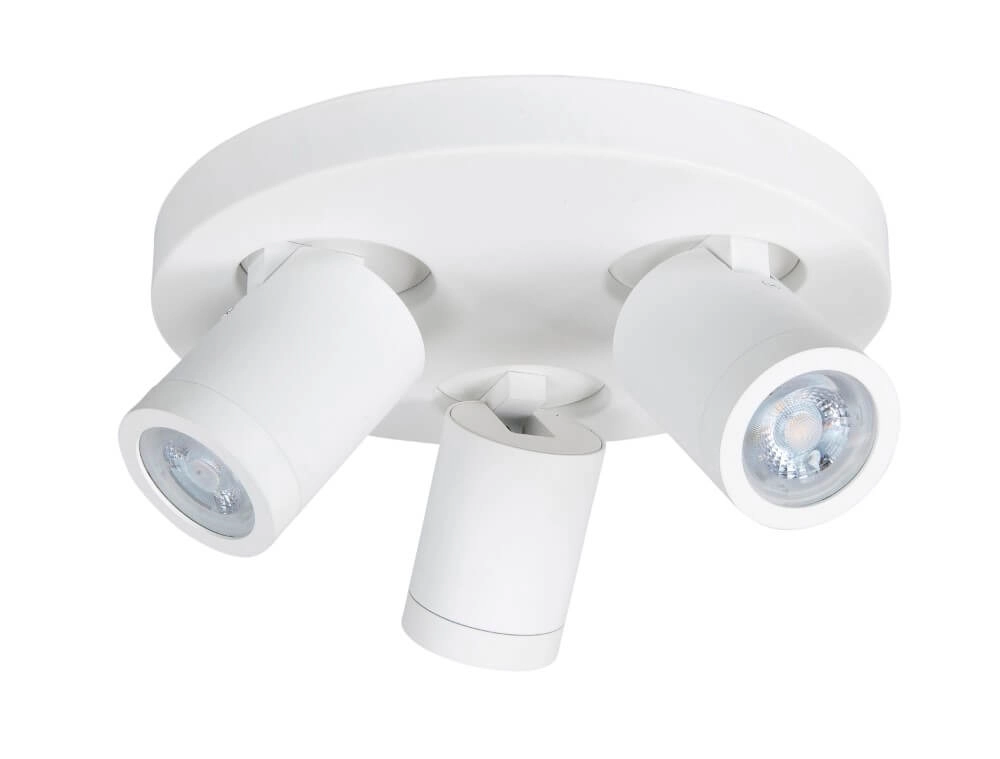 Spot en saillie IP44 Oliver 3 lumières blanc mat Spot en saillie IP44 Oliver 3 lumières blanc mat