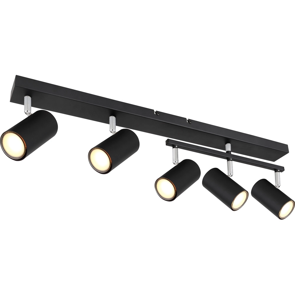 Lampe de plafond à 5 lumières Robby Noir