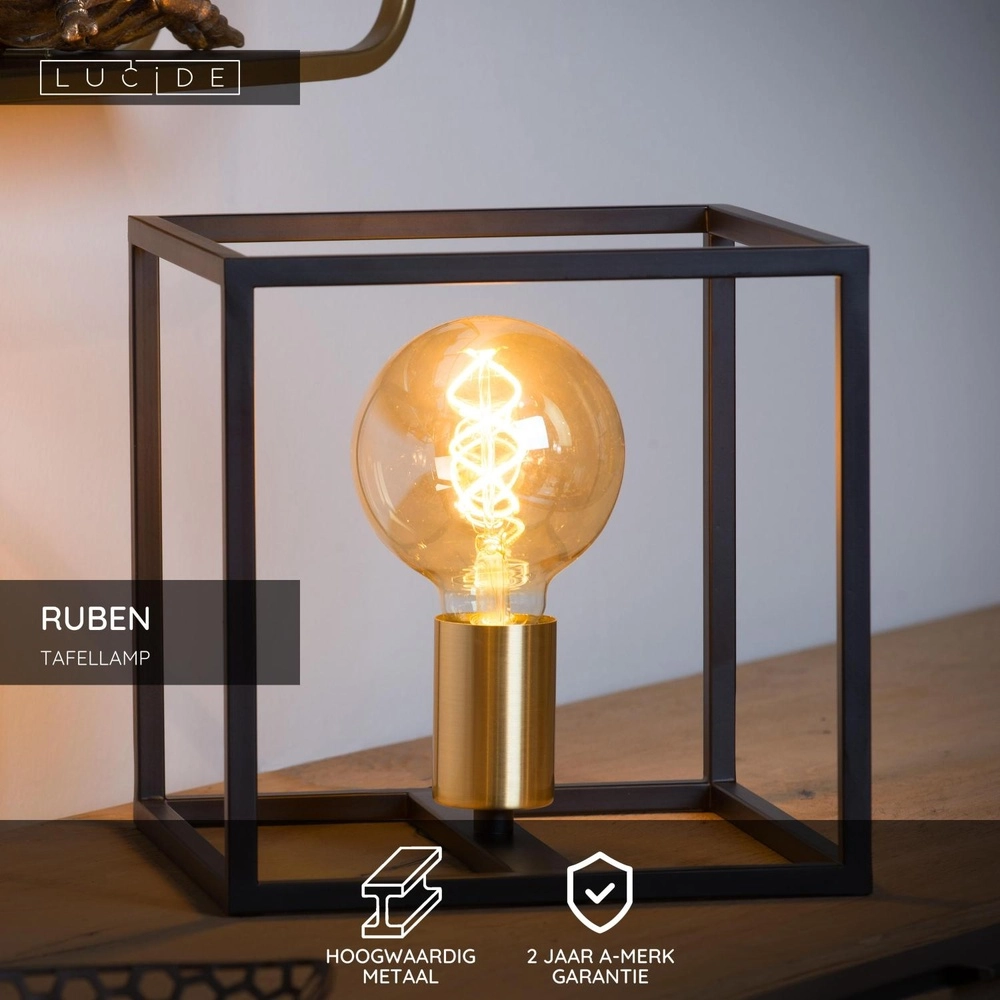 Lampe de table Ruben Noir Lucide 5411212000194