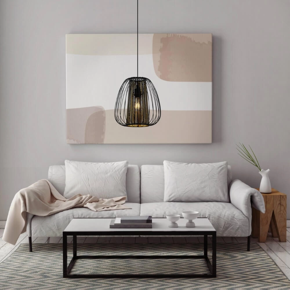 Lampe suspendue Curasao noir avec de l'or Eglo 9002759996611