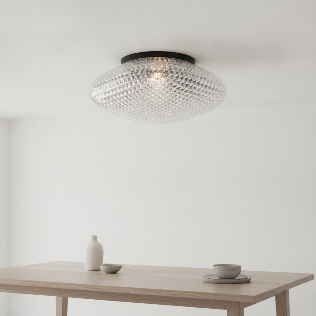 Plafonnier Sens verre fumé