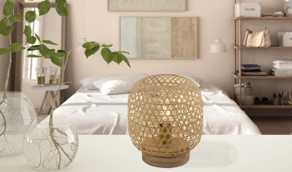 Lampadaire en rotin Mirena 27 cm de haut Globo 9007371406562