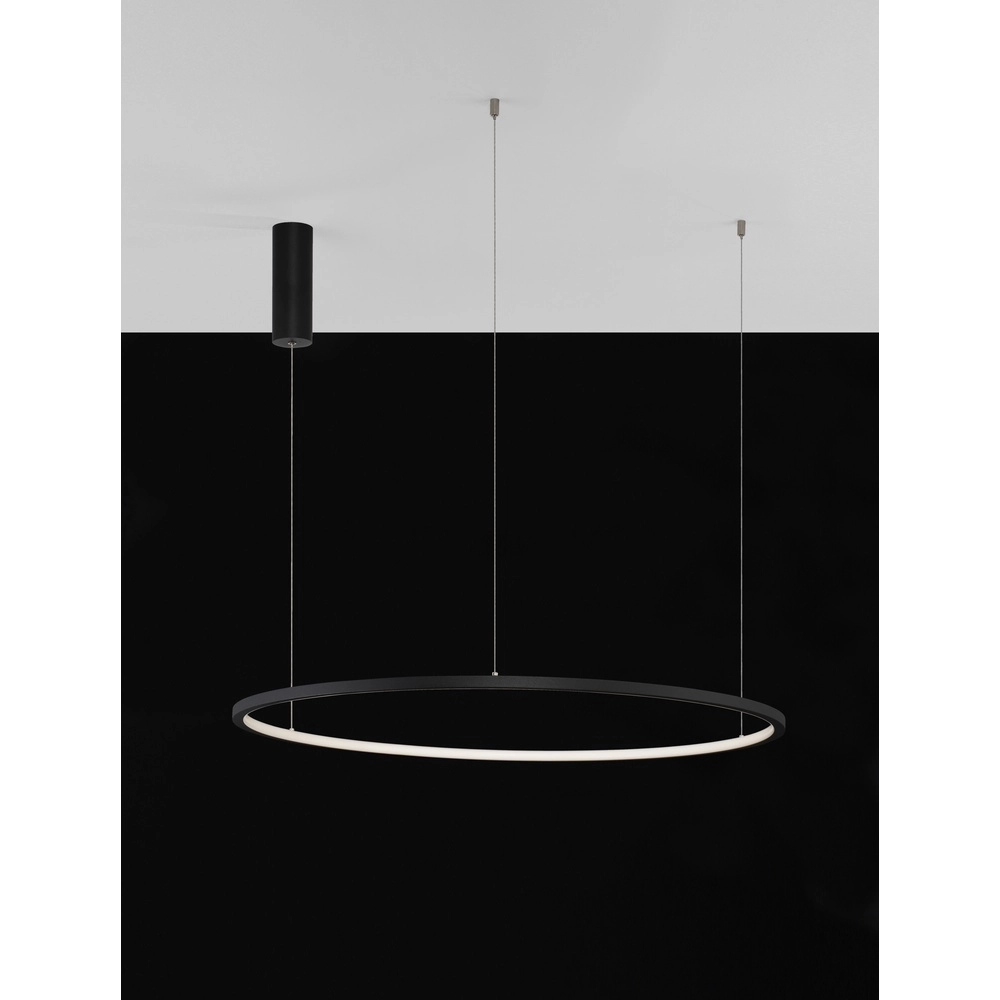 Suspension ronde Tarquin noir Ø 80cm Lyora 5212017438300