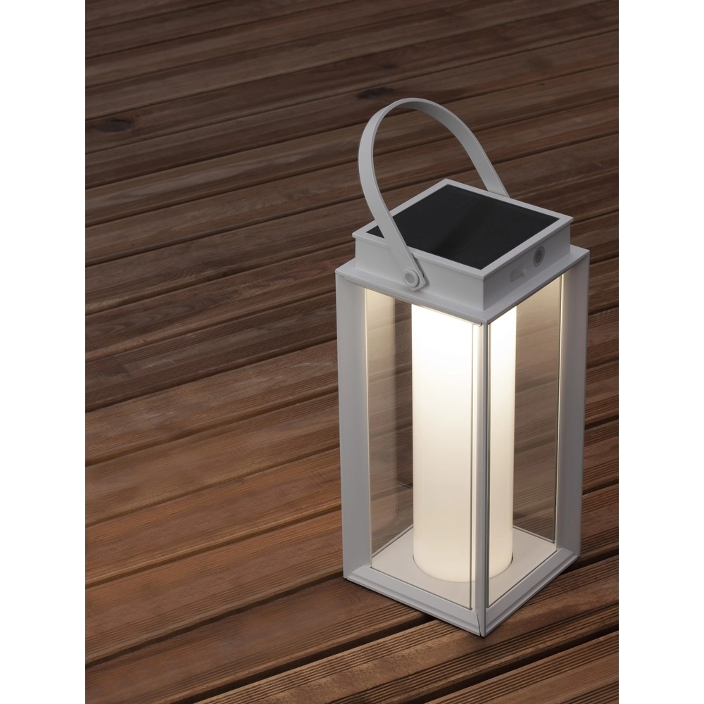 Lampe de table solaire Verhal blanc