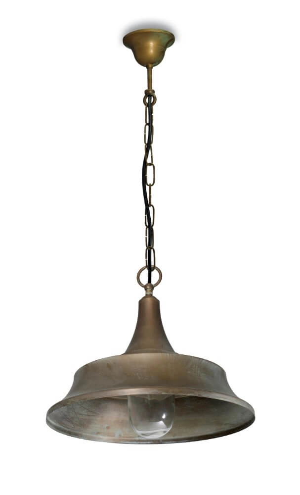 Lampe suspendue rurale Atelier M - laiton vieilli
