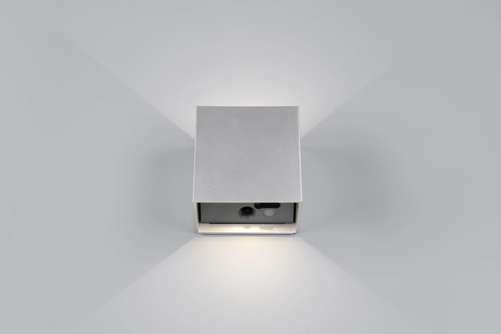 Applique murale rechargeable Genie gris argenté avec capteur Trio 4017807636383