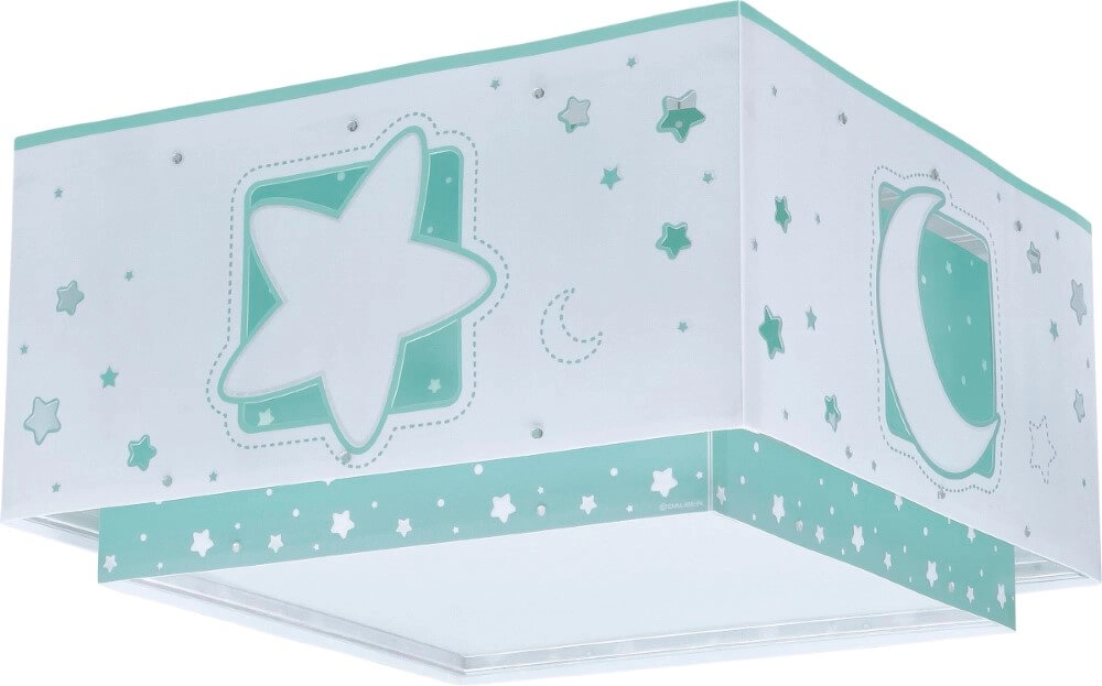Plafonnier carré Moonlight turquoise Dalber 8420406001562