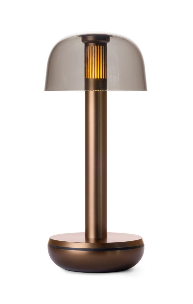 Lampe de table rechargeable Two Bronze Smoked