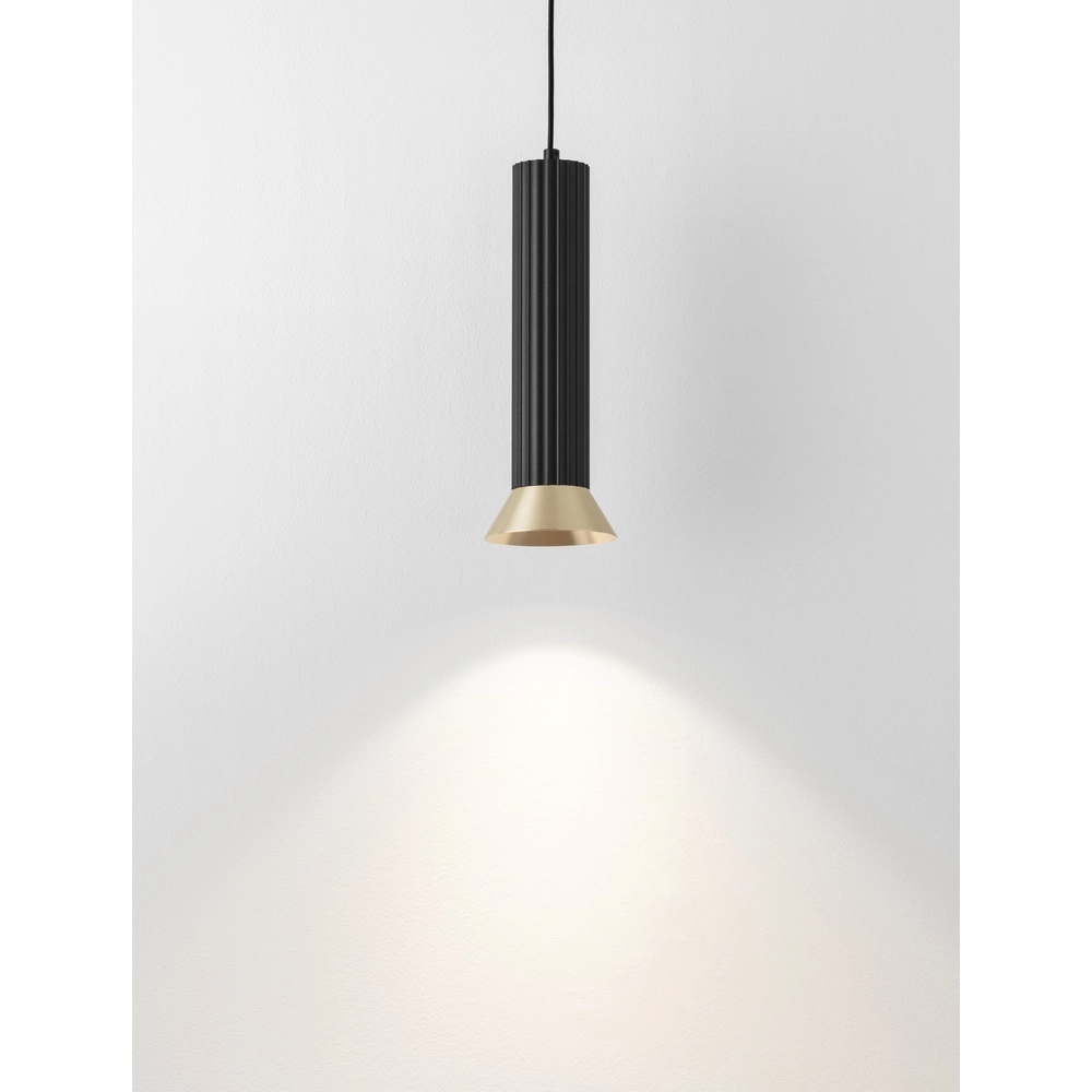 Suspension Luvia noir avec or Suspension Luvia noir avec or
