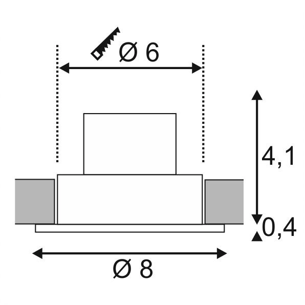 Spot de plafond LED Patta Round 8 cm gris métallisé SLV 4024163151382