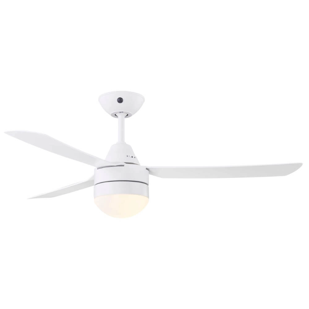 Ventilateur blanc avec lampe Megara Ø 122 cm IP55 Beacon 9333509151500