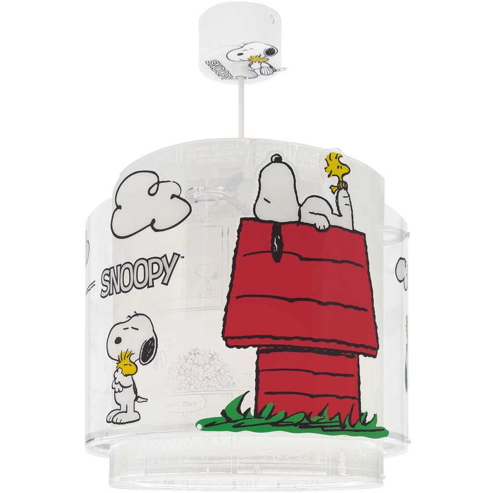 Suspension Snoopy blanc avec rouge