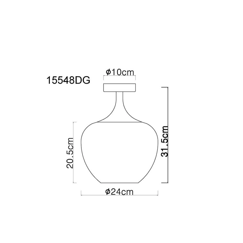 Plafonnier noir Maxy avec verre rouge Ø 24cm Globo 9007371459964