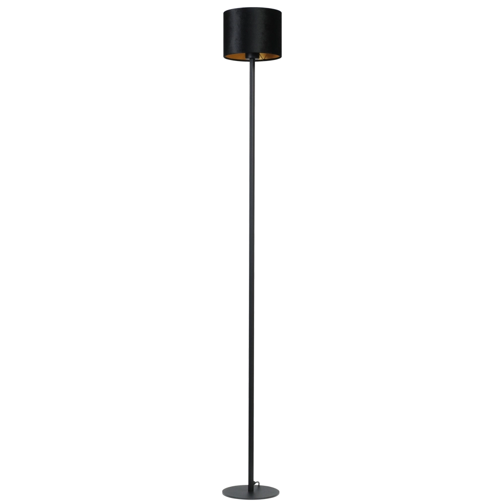 Lampadaire noir Venus 175cm avec abat-jour noir