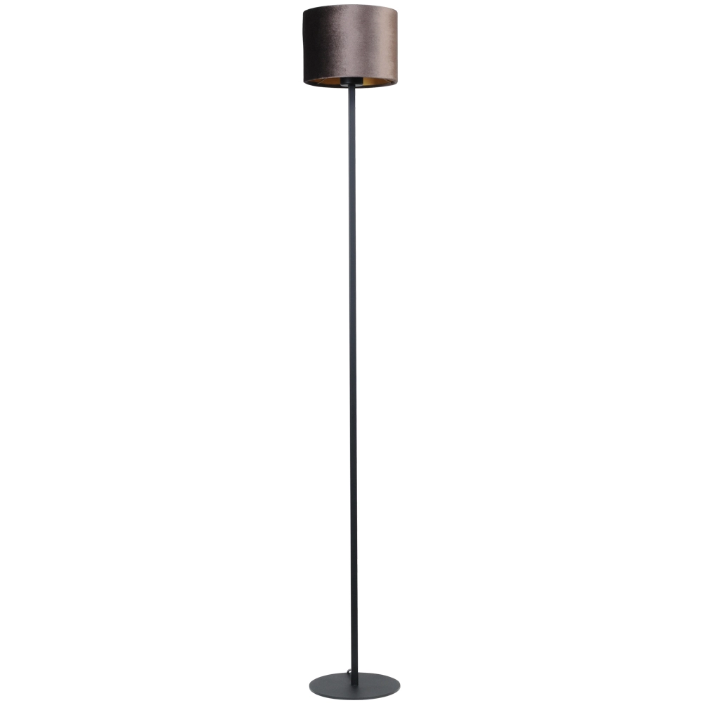 Lampadaire noir Venus 150cm avec abat-jour marron Lampadaire noir Venus 150cm avec abat-jour marron