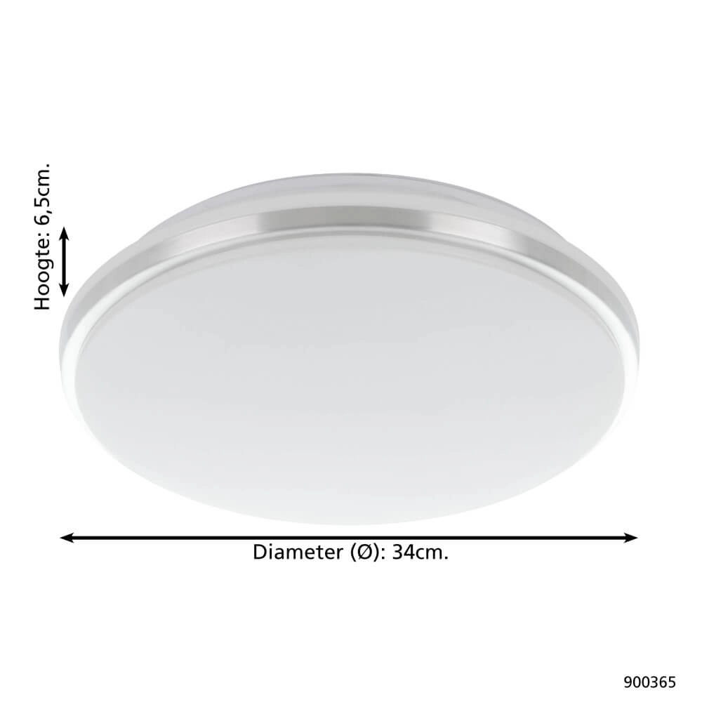 Plafonnier de salle de bain Pinetto Ø 34 cm - chromé Eglo 9008606235964